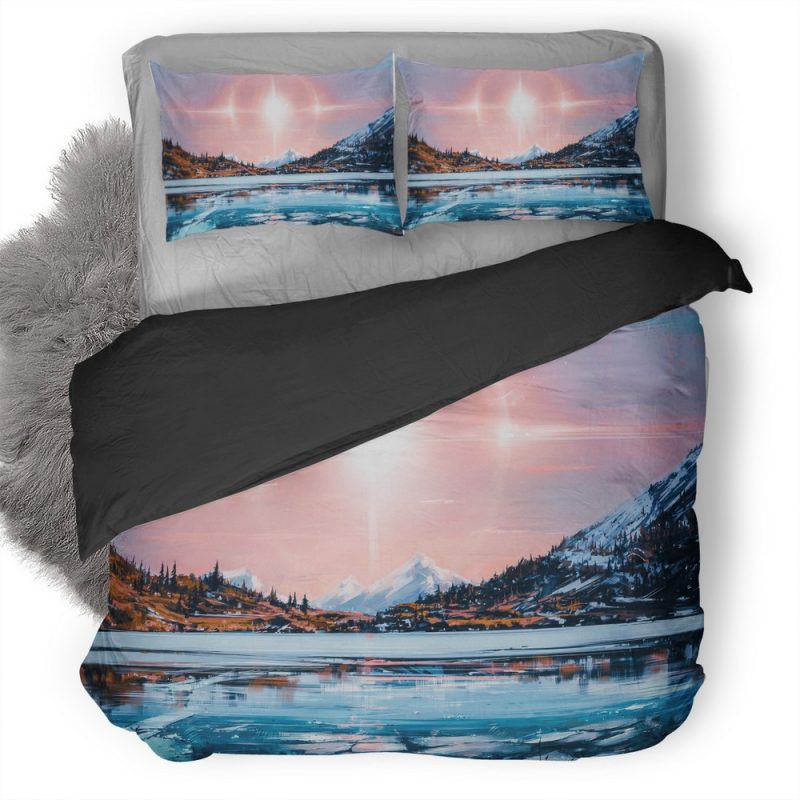 Lake Landscape Sunshine Artwork Eq Duvet Cover and Pillowcase Set Bedding Set Lake Landscape Sunshine Artwork Eq Duvet Cover and Pillowcase Set Bedding Set