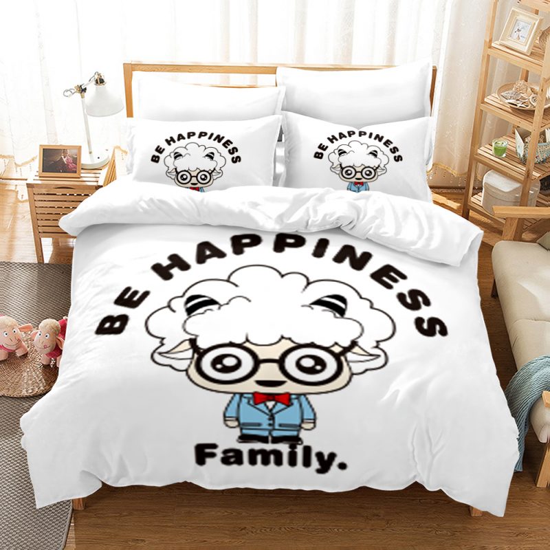 Lamb Family Duvet Cover and Pillowcase Set Bedding Set Lamb Family Duvet Cover and Pillowcase Set Bedding Set