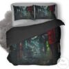 Lamborghini Cyberpunk Sci Fi Neon Lights Bedding Set