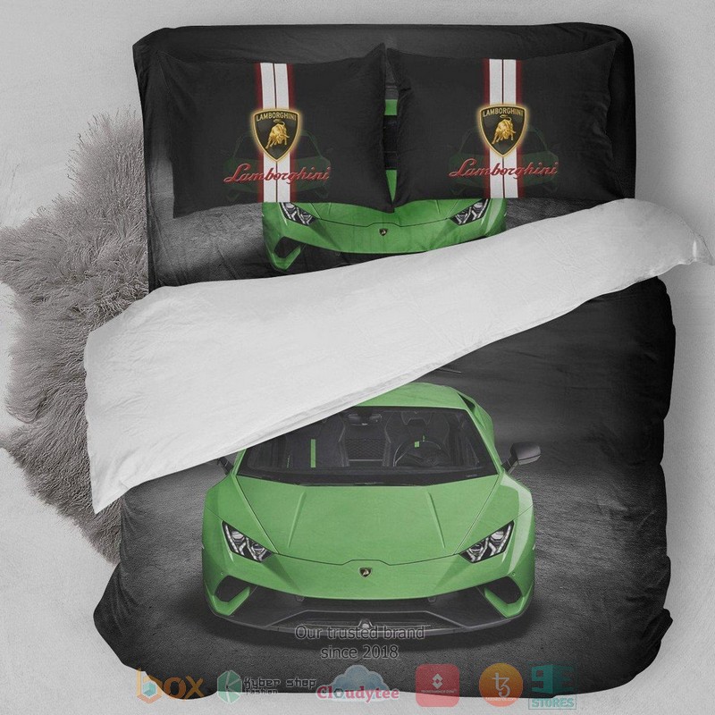 Lamborghini Green Aventador Sv Bedding Set Lamborghini Green Aventador Sv Bedding Set