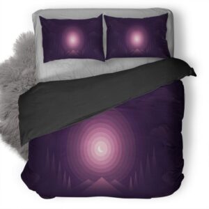 Landscape Dreamy Moon Minimalist Qj Duvet Cover and Pillowcase Set Bedding Set