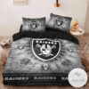 Las Vegas Raiders Logo Grey Bedding Set