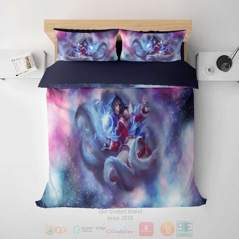 League Of Legends Ahri Fan Art Universe Gamming Bedding Set League Of Legends Ahri Fan Art Universe Gamming Bedding Set