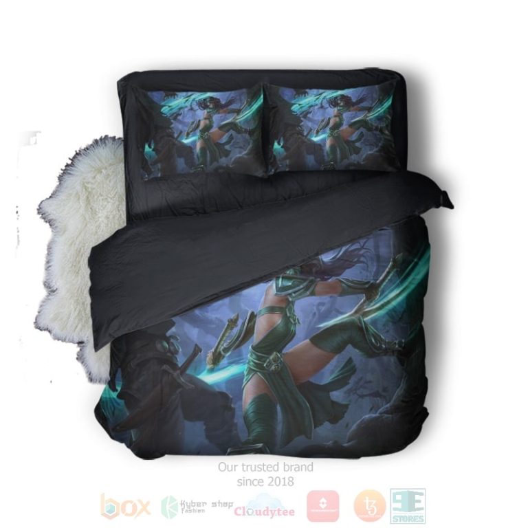 League-Of-Legends-Akali-Classic-Skin-Katana-Bedding-Set-1