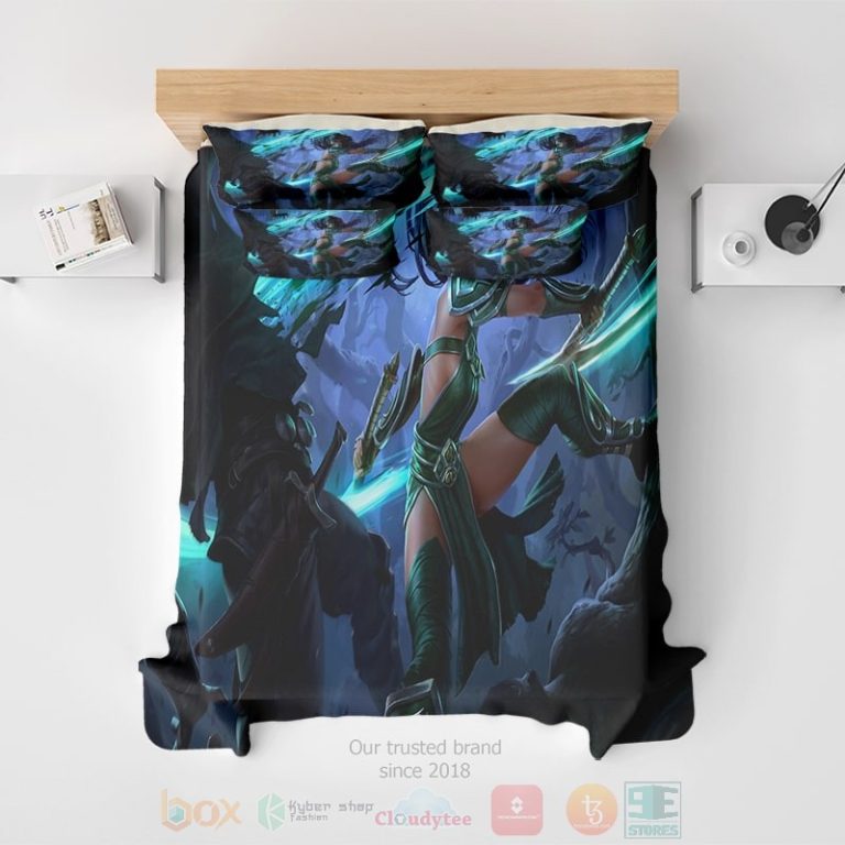 League-Of-Legends-Akali-Classic-Skin-Katana-Bedding-Set-2