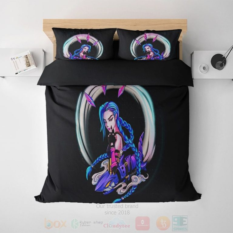 League-Of-Legends-Jinx-Premium-Embossed-Powder-Gamming-Bedding-Set-1