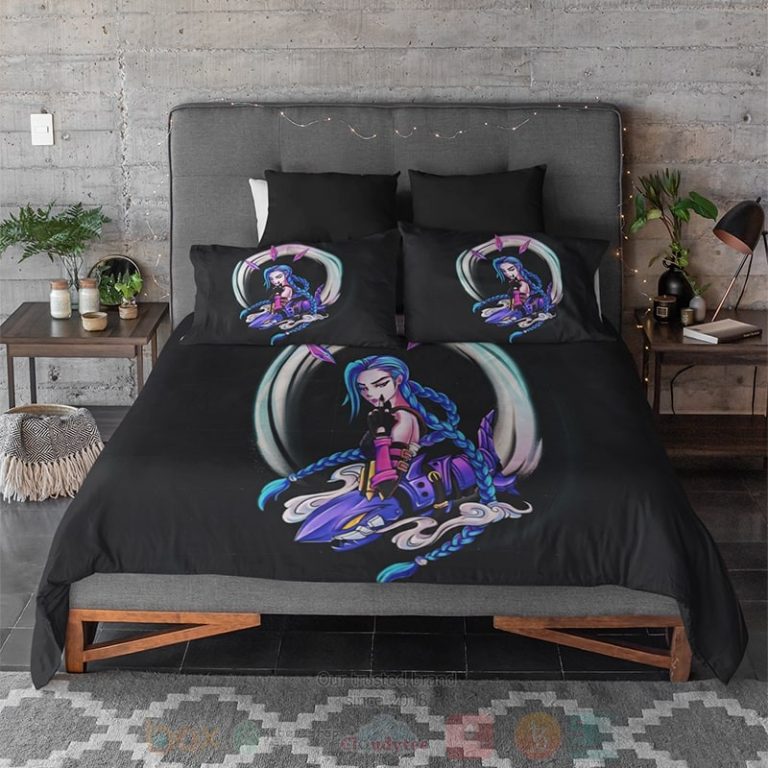 League-Of-Legends-Jinx-Premium-Embossed-Powder-Gamming-Bedding-Set-2