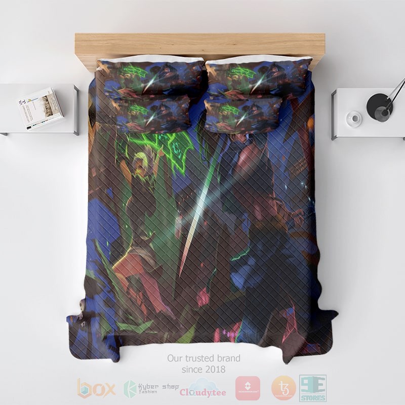 League Of Legends Yasuo Riven Fight Bedding Set League Of Legends Yasuo Riven Fight Bedding Set