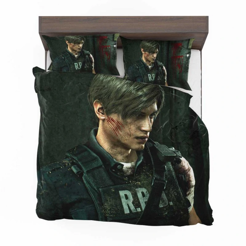 Leon-S-Kennedy-Movie-Resident-Evil-2-Bedding-Set-1