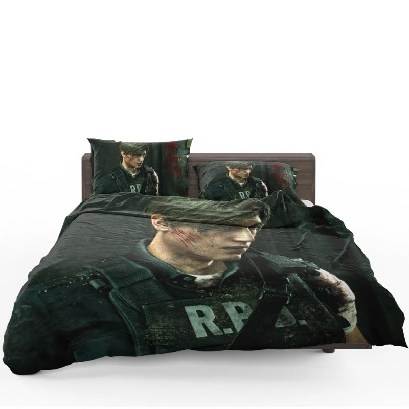 Leon S Kennedy Movie Resident Evil 2 Bedding Set Leon S Kennedy Movie Resident Evil 2 Bedding Set