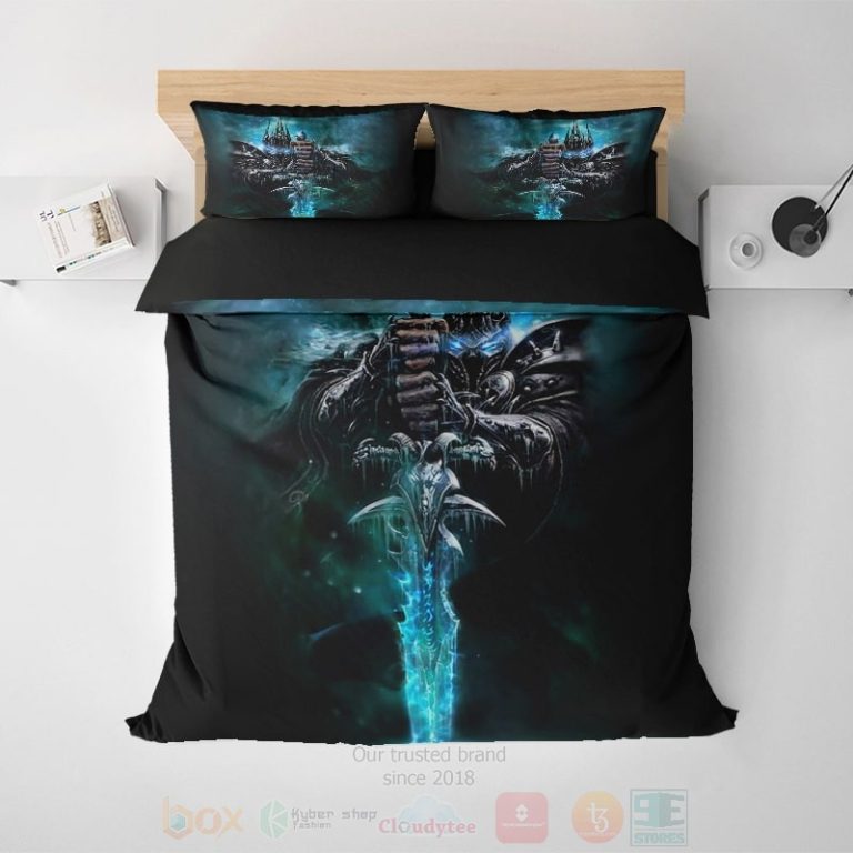Lich-King-Embossed-Vine-Down-Sword-World-Of-Warcraft-Wow-Bedding-Set-1