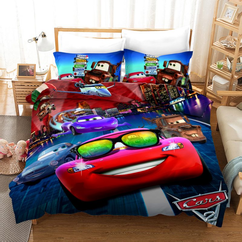 Lightning Mcqueen Cars 1 Duvet Cover and Pillowcase Set Bedding Set Lightning Mcqueen Cars 1 Duvet Cover and Pillowcase Set Bedding Set