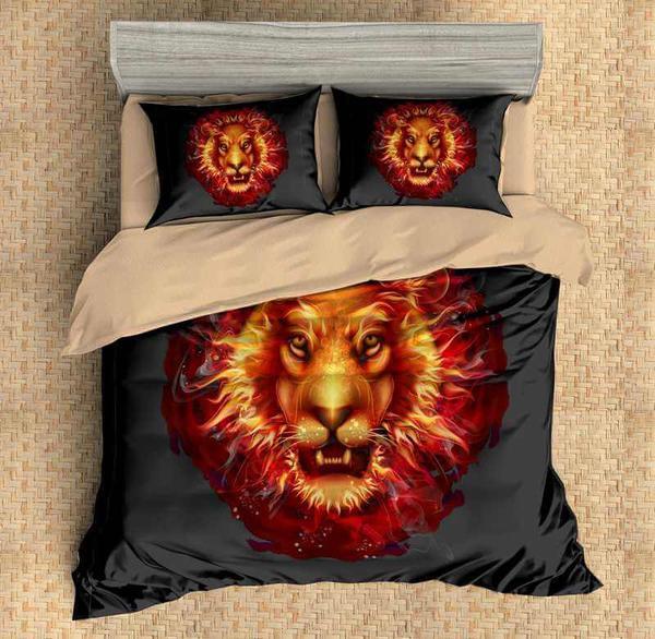 Lion 2 Duvet Cover and Pillowcase Set Bedding Set Lion 2 Duvet Cover and Pillowcase Set Bedding Set