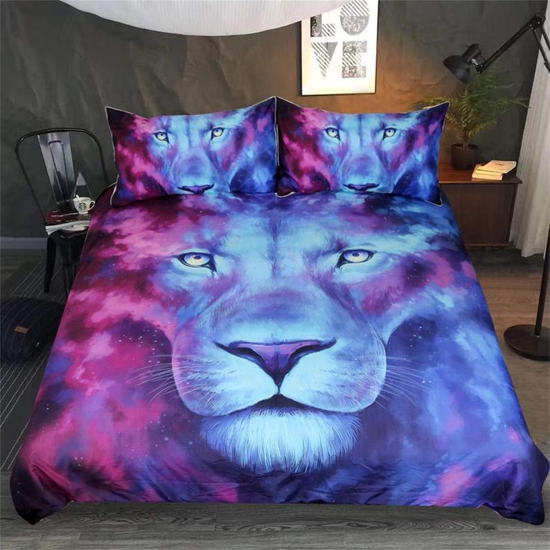 Lion Duvet Cover and Pillowcase Set Bedding Set 300 Lion Duvet Cover and Pillowcase Set Bedding Set 300