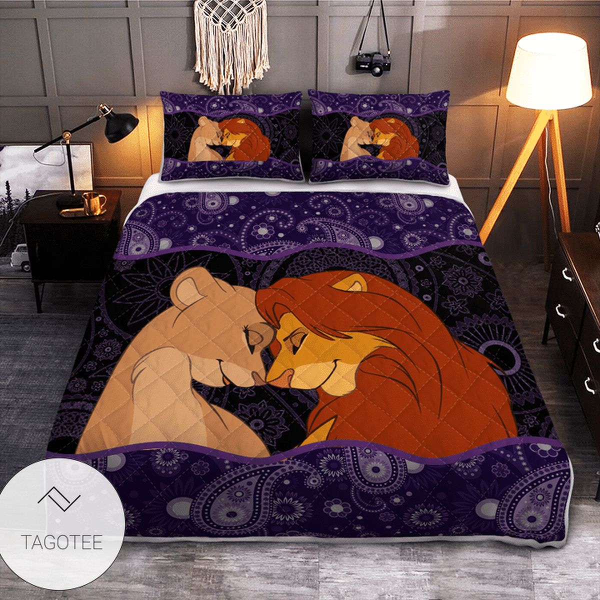 Lion Paisley Quilt Bedding Set Lion Paisley Quilt Bedding Set