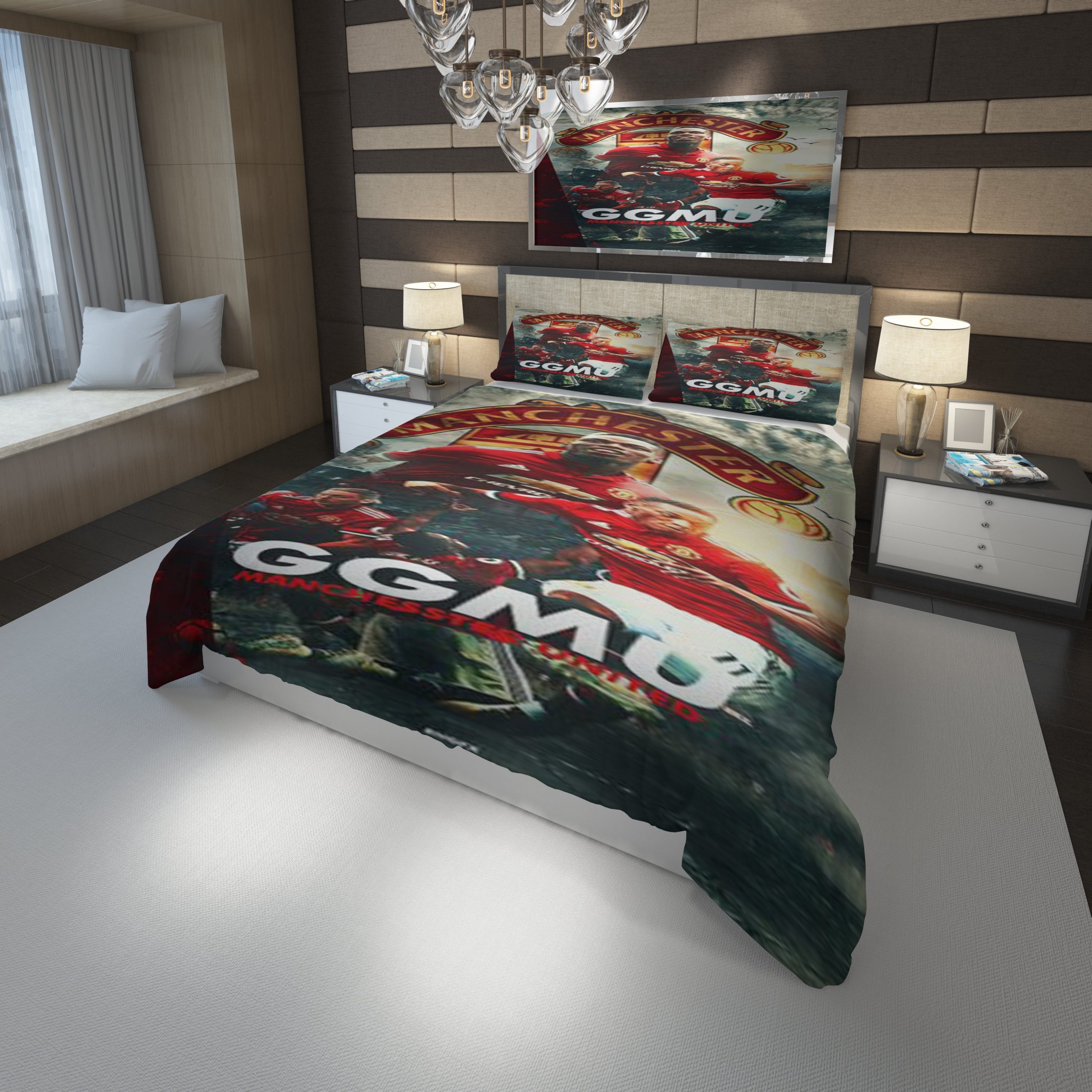 Logo Gg Manchester F C Duvet Cover and Pillowcase Set Bedding Set Logo Gg Manchester F C Duvet Cover and Pillowcase Set Bedding Set