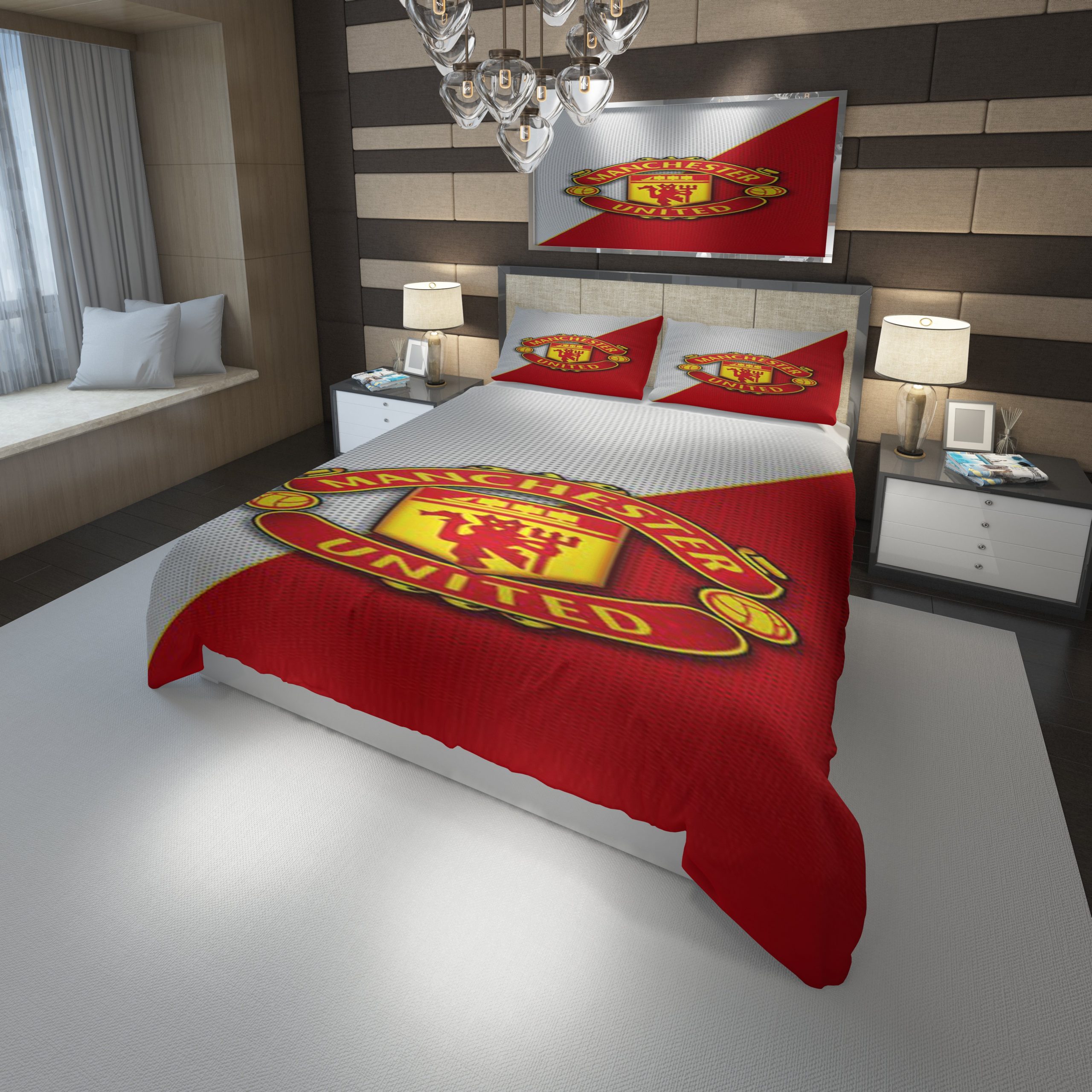 Logo Manchester F C 7 Duvet Cover and Pillowcase Set Bedding Set Logo Manchester F C 7 Duvet Cover and Pillowcase Set Bedding Set