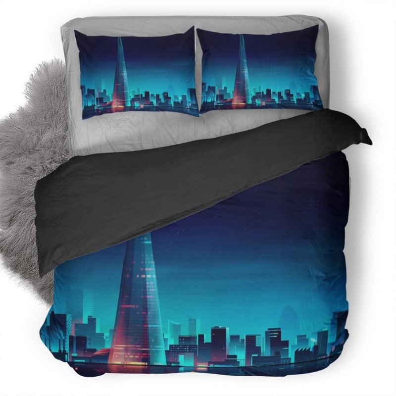 London City Minimalist Uv Duvet Cover and Pillowcase Set Bedding Set London City Minimalist Uv Duvet Cover and Pillowcase Set Bedding Set