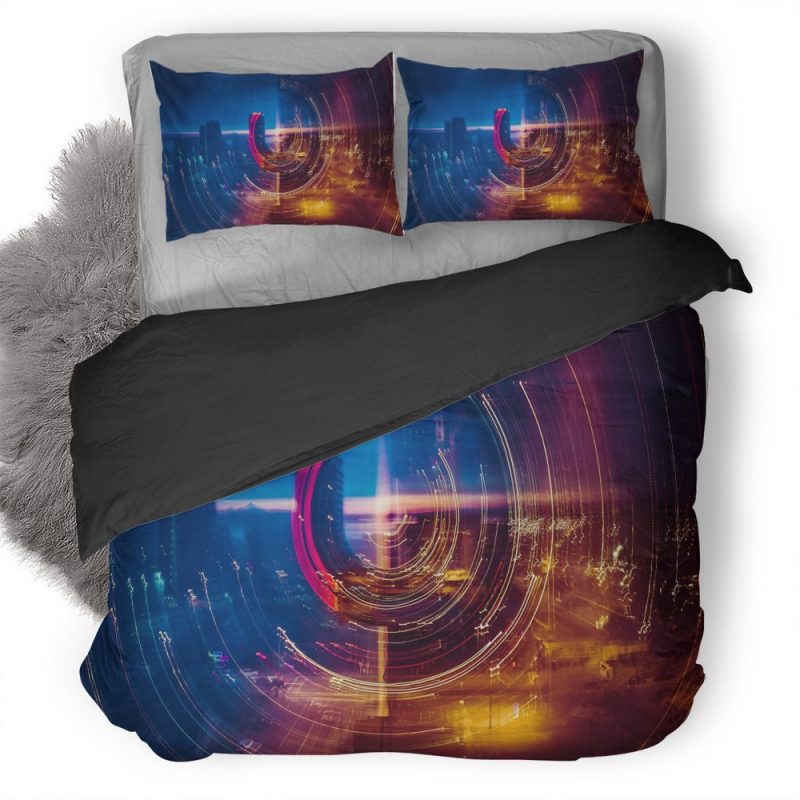 Long Exposure Cityscape Digital Art Kb Duvet Cover and Pillowcase Set Bedding Set Long Exposure Cityscape Digital Art Kb Duvet Cover and Pillowcase Set Bedding Set