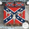 Longhorn Deer Skull The Confederate Flag Bedding Set