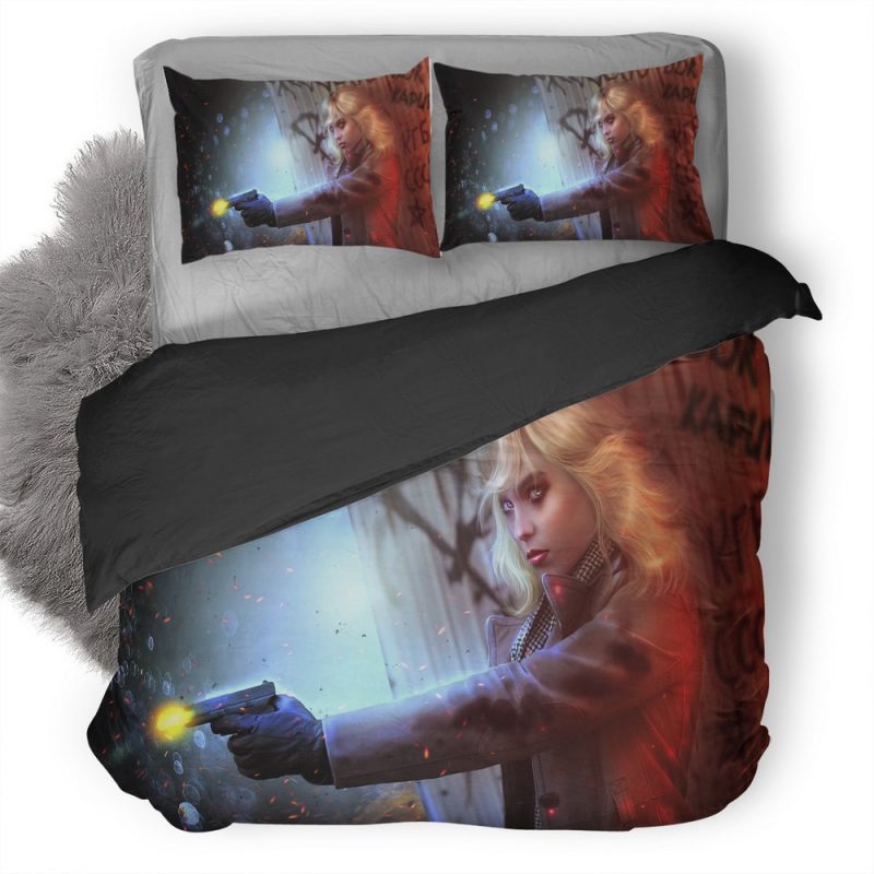 Lorraine Broughton Atomic Blonde Fictional Character Artwork H6 Duvet Cover and Pillowcase Set Bedding Set Lorraine Broughton Atomic Blonde Fictional Character Artwork H6 Duvet Cover and Pillowcase Set Bedding Set