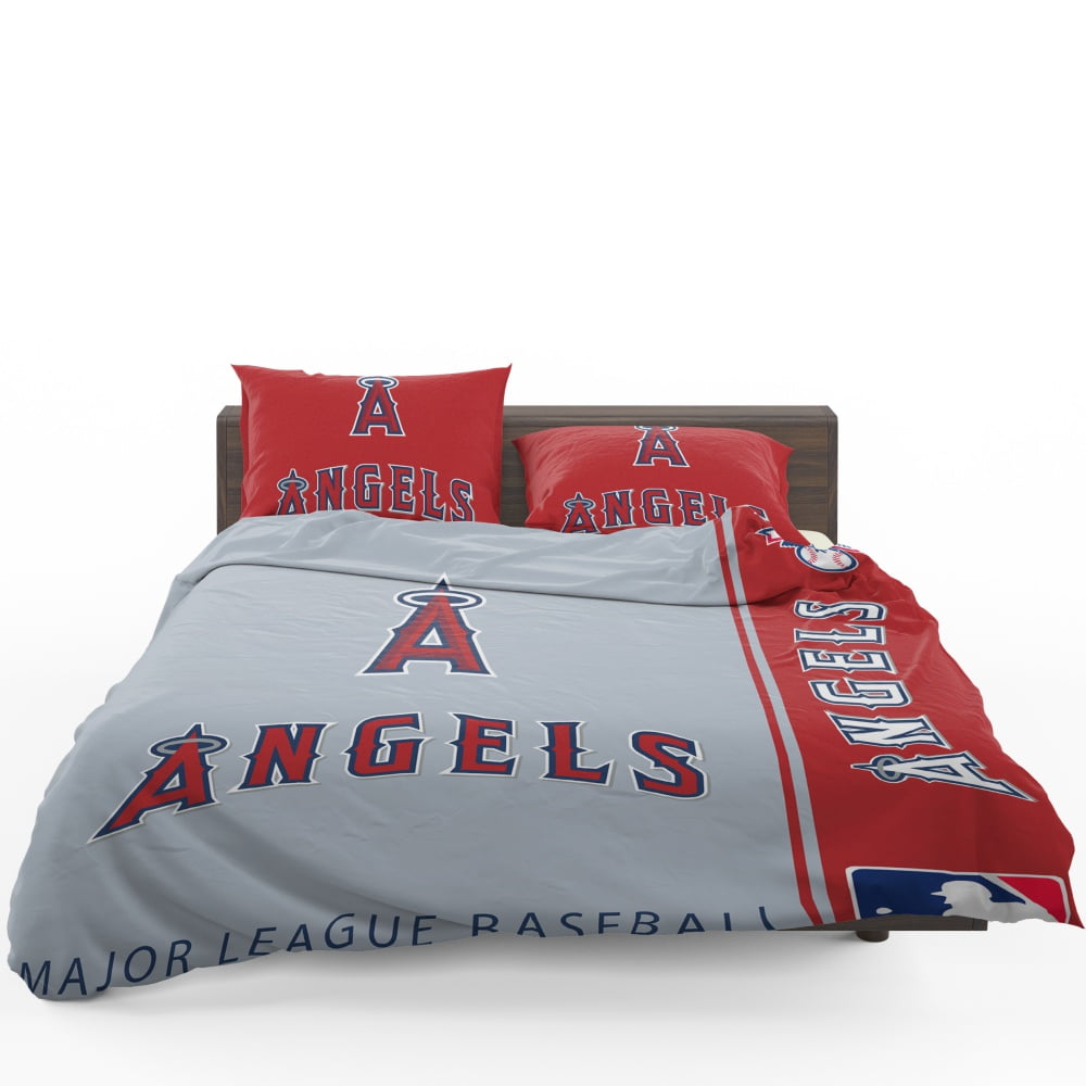 Los Angeles Angels MLB Baseball American League Bedding Set Los Angeles Angels MLB Baseball American League Bedding Set