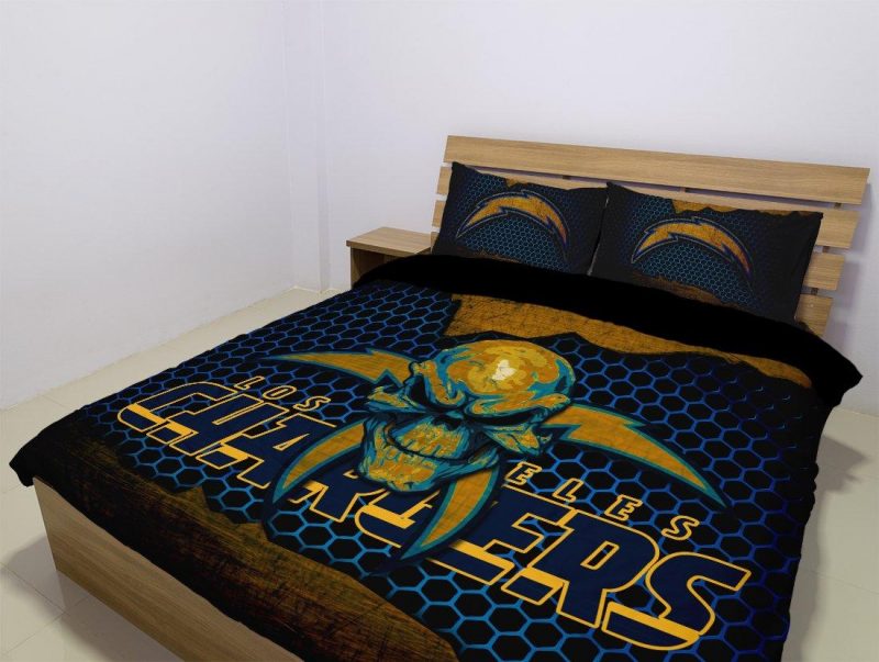 Los Angeles Chargers Duvet Cover and Pillowcase Set Bedding Set Los Angeles Chargers Duvet Cover and Pillowcase Set Bedding Set