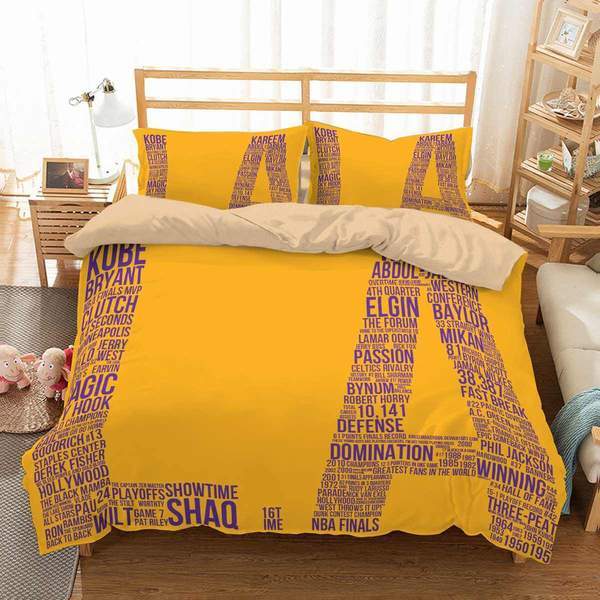 Los Angeles Lakers 3 Duvet Cover and Pillowcase Set Bedding Set Los Angeles Lakers 3 Duvet Cover and Pillowcase Set Bedding Set