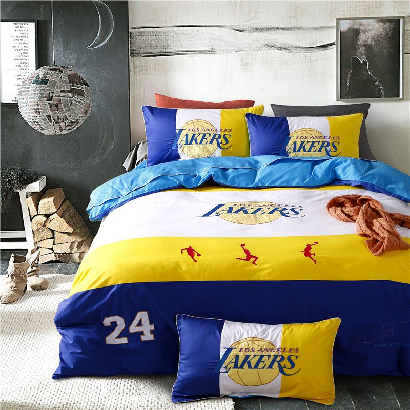 Los Angeles Lakers Basketball Duvet Cover and Pillowcase Set Bedding Set Los Angeles Lakers Basketball Duvet Cover and Pillowcase Set Bedding Set