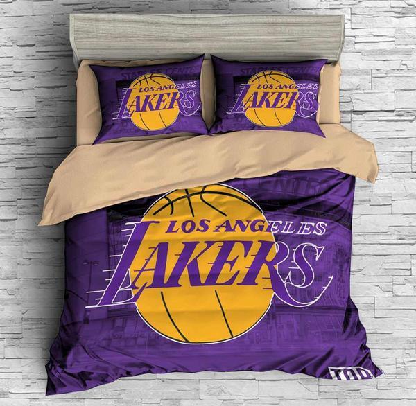Los Angeles Lakers Duvet Cover and Pillowcase Set Bedding Set Los Angeles Lakers Duvet Cover and Pillowcase Set Bedding Set