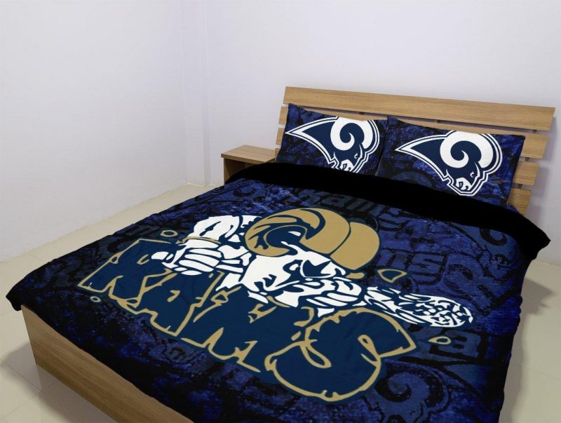 Los Angeles Rams Duvet Cover and Pillowcase Set Bedding Set 1045 Los Angeles Rams Duvet Cover and Pillowcase Set Bedding Set 1045