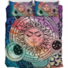 Lotus Sun Moon Duver Duvet Cover and Pillowcase Set Bedding Set