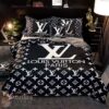 Louis Vuiton Black White 2 Duvet Cover Sheet Cover Pillow Cases Luxury Bedding Sets