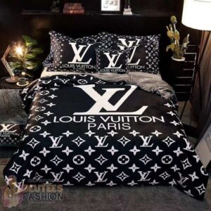 Louis Vuiton Black White 2 Duvet Cover Sheet Cover Pillow Cases Luxury Bedding Sets