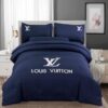 Louis Vuiton Blue Bedding Set