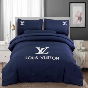 Louis Vuiton Blue Bedding Set