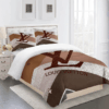 Louis Vuiton Brown White Bedding Set