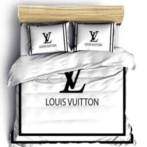 Louis Vuiton Lv White Bedding Set