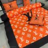 Louis Vuiton Orang Black 15 Duvet Cover Sheet Cover Pillow Cases Luxury Bedding Sets