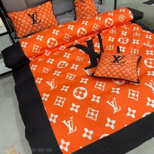 Louis Vuiton Orang Black 15 Duvet Cover Sheet Cover Pillow Cases Luxury Bedding Sets
