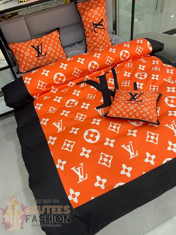Louis Vuiton Orang Black 15 Duvet Cover Sheet Cover Pillow Cases Luxury Bedding Sets Louis Vuiton Orang Black 15 Duvet Cover Sheet Cover Pillow Cases Luxury Bedding Sets