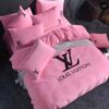 Louis Vuiton Pink Bedding Set