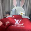 Louis Vuiton Red Cute Bedding Set