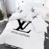 Louis Vuiton White Black Bedding Set