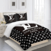 Louis Vuiton White  Black Bedding Set