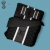 Louis Vuitton Black Logo Full Print Bedding Set