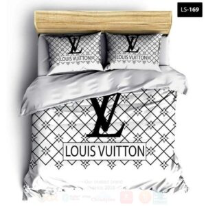 Louis Vuitton Black-White Caro Luxury Brand Bedding Set