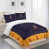Louis Vuitton Blue Yellow Pattern Quilt Bedding Set