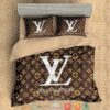 Louis Vuitton Brown Duvet Cover Bedding Set