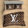 Louis Vuitton Brown Luxury Brand Bedding Set